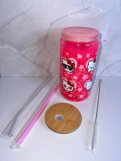 Hello Kitty Glow-in-the-Dark Snow Globe Tumbler