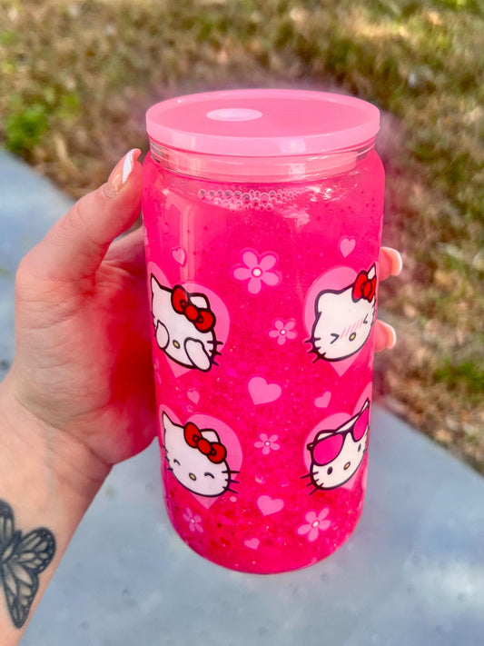 Hello Kitty Glow-in-the-Dark Snow Globe Tumbler