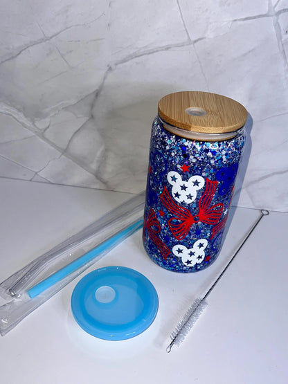Red, White & Blue Snow Globe Tumbler