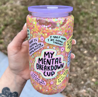 Mental Breakdown Snow Globe Tumbler