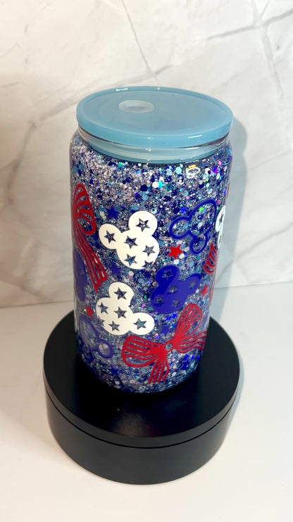 Red, White & Blue Snow Globe Tumbler